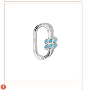 Marla Aaron Stoned Medium Lock with Turquoise